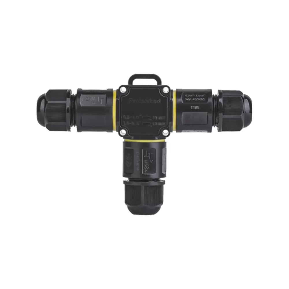 Στεγανός Σύνδεσμος T 3x0.5-2.5mm2 IP68 24A M20 Πιστοποίηση ENEC Με Κλέμμα Ταχείας Σύνδεσης