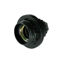 Ντουί Βακελίτου με 2 Δαχτυλίδια Ε27 Μαύρο,με μεταλλικό σπείρωμα M10(1/8'') ENEC πιστοποίηση