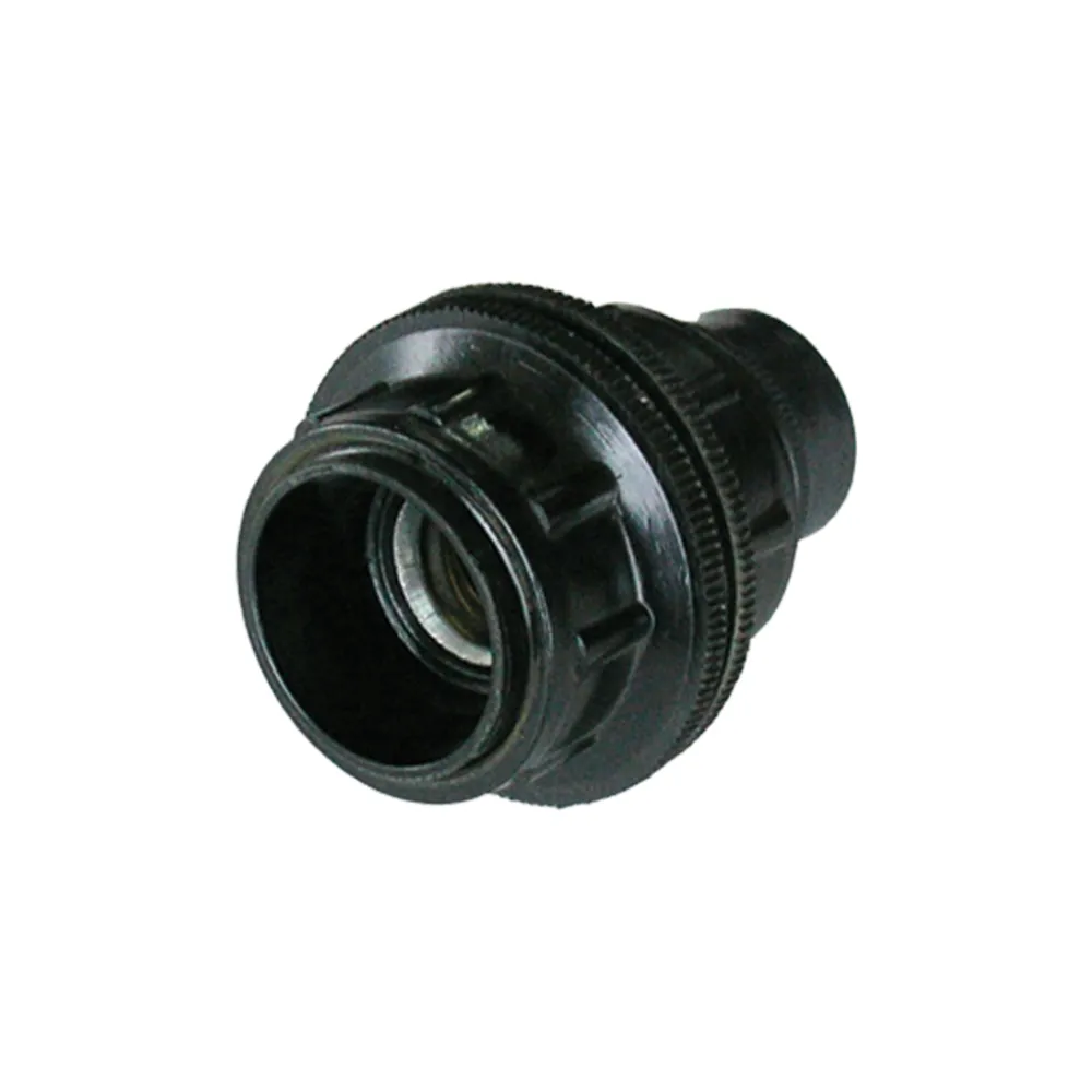 Ντουί Βακελίτου με 2 Δαχτυλίδια Ε14 Μαύρο,με μεταλλικό σπείρωμα M10(1/8'') ENEC πιστοποίηση