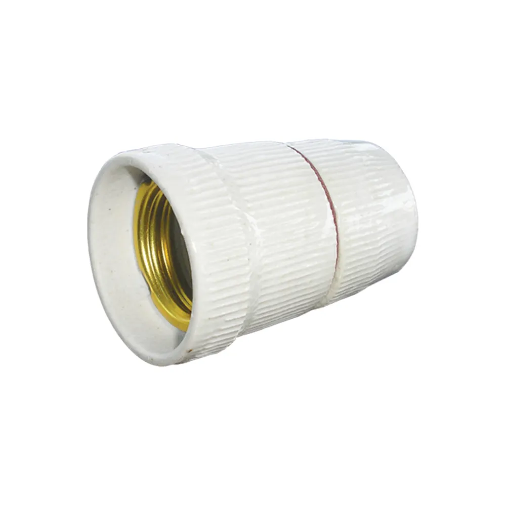 ΝΤΟΥΙ ΠΟΡΣΕΛΑΝΗΣ Ε27 ΜΕ ΣΠΕΙΡΩΜΑ Μ10 1/8'' ΛΕΥΚΟ