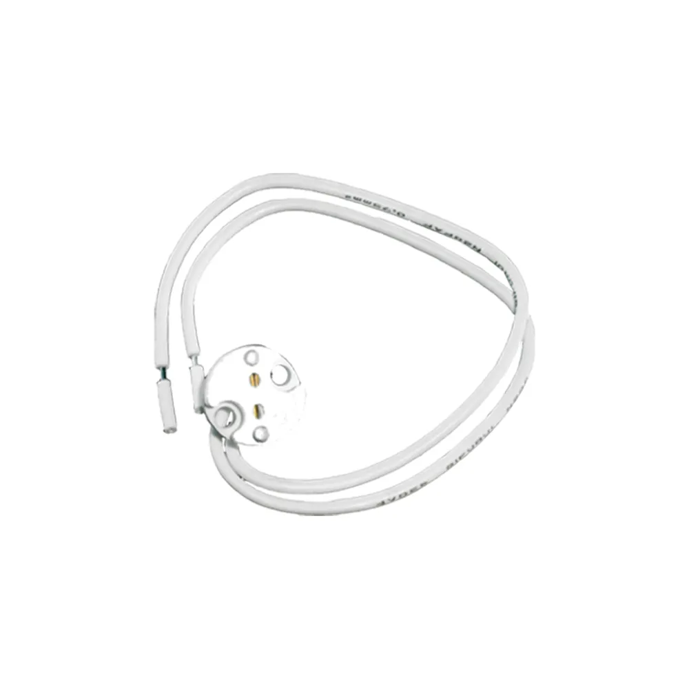 Ντουί Πορσελάνης MR16 με Καλώδιο 15cm 0,75mm2 Λευκό