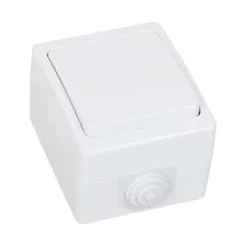 Διακόπτης Στεγανός A/R Λευκός IP54 10A Γερμανικών Προδιαγραφών VDE