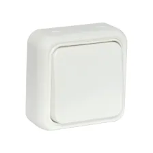 Διακόπτης Λευκός A/R εξωτερικής τοποθέτησης 10Α 250V d2.5w6.5h6.5cm