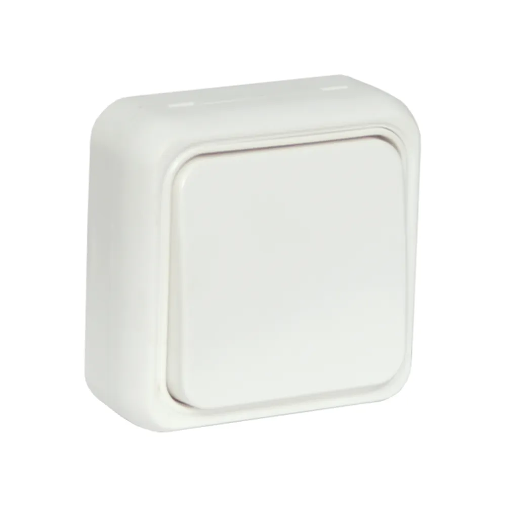 Διακόπτης Λευκός A/R εξωτερικής τοποθέτησης 10Α 250V d2.5w6.5h6.5cm