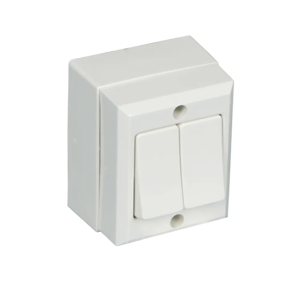 Διακόπτης K/R Eξωτερικής Tοποθέτησης Λευκός 10Α 250V d3w4.8h5.8cm