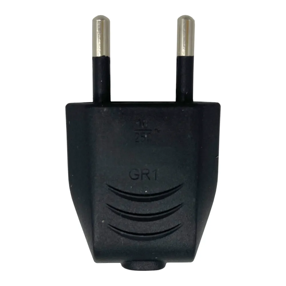 Φίς Διπολικό Αρσενικό Βακελίτου Μαύρο 10A 250V TUV Πιστοποίηση ΗΜΡΡ/02178