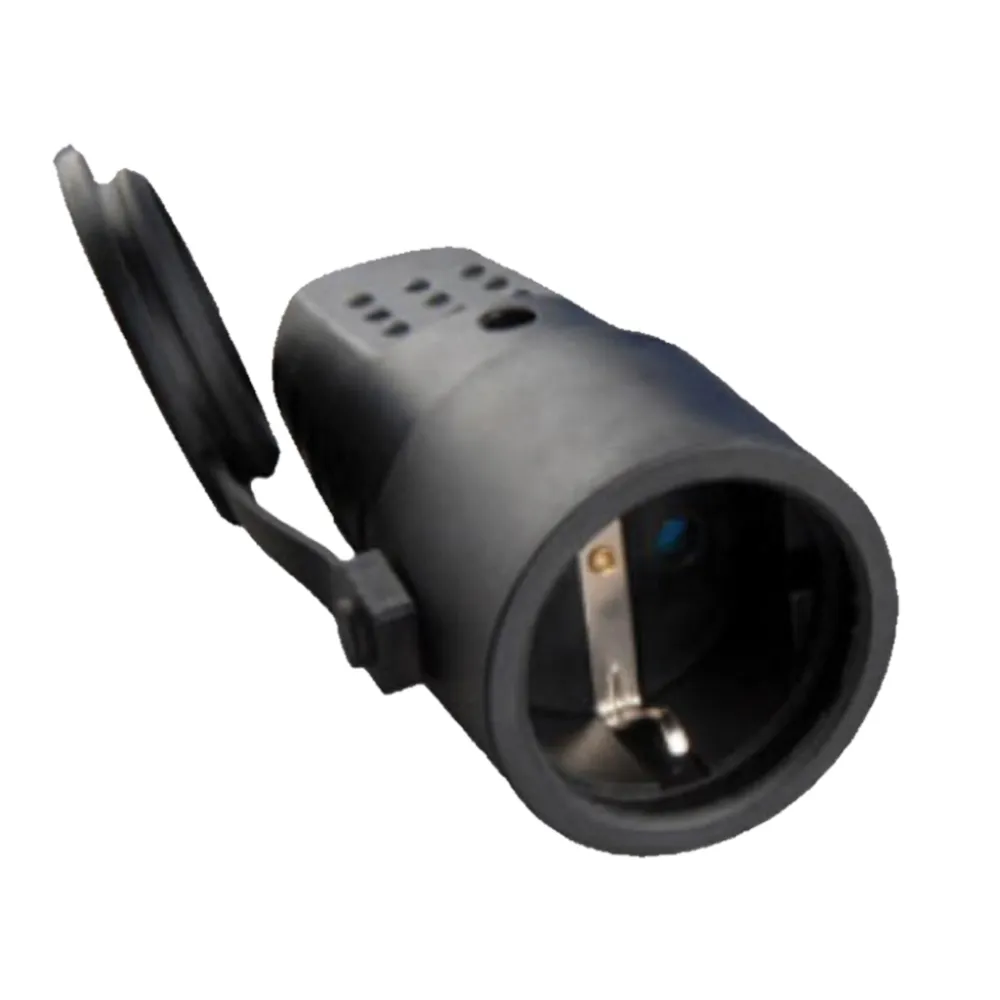 Φις Σούκο Θηλυκό Λάστιχο Μαύρο 16A 250V Πιστοποίηση Intertek ΗΜΡΡ02427