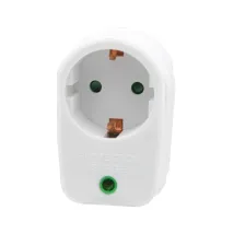 Προσαρμογέας Υπέρτασης Λευκός, Με Προστασία Παίδων,GK Σε Έγχρωμο Κουτί Με Κρέμαση