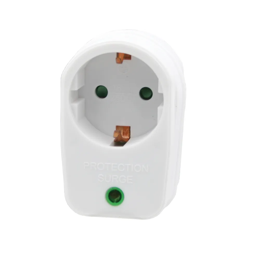 Προσαρμογέας Υπέρτασης Λευκός, Με Προστασία Παίδων,GK Σε Έγχρωμο Κουτί Με Κρέμαση