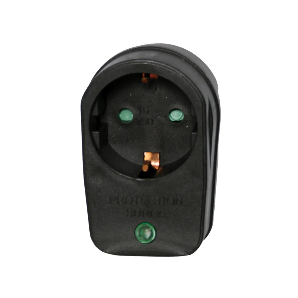 Προσαρμογέας Υπέρτασης Μαύρος,Με Προστασία Παίδων,GK Σε Έγχρωμο Κουτί Με Κρέμαση