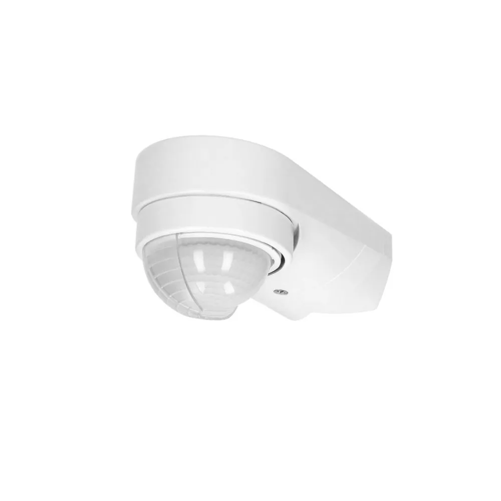 Επίτοιχος Ανιχνευτής Κίνησης Λευκός Orno 240° IP65 300W Led Με Ρύθμιση Lux& Χρόνου,Max10m