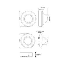 Ανιχνευτής Κίνησης Οροφής Λευκός Orno 360° IP20 600W Led Με Ρύθμιση Lux& Χρόνου,Max8m,d8h2.1cm
