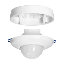 Ανιχνευτής Παρουσίας Οροφής Λευκός Orno 360° IP44 500WLed Με Ρύθμιση Lux&Χρόνου,6-20m,d11.1h3.81cm