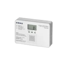 Επίτοιχος Αυτόνομος Ανιχνευτής Διοξειδίου του Άνθρακα Με Μπαταρία 1x9V Λευκός Orno,85db,w12.4h8.2cm