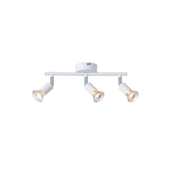 Σποτ Κινητό Μέταλλο 3φωτο 2xGU10 Max 7W 300x80x125mm Λευκό ARTE ILLUMINA Vorras