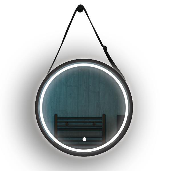 Καθρέπτης Στρογγυλός Touch LED με Μαύρο Στήριγμα LED 20W 1680Lm 3CCT (3500-4000-6500K) Φ600mm Μαύρος ARTE ILLUMINA Miro