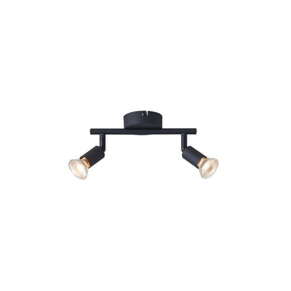 Σποτ Κινητό Μέταλλο 2φωτο 2xGU10 Max 7W 220x80x125mm Μαύρο ARTE ILLUMINA Vorras
