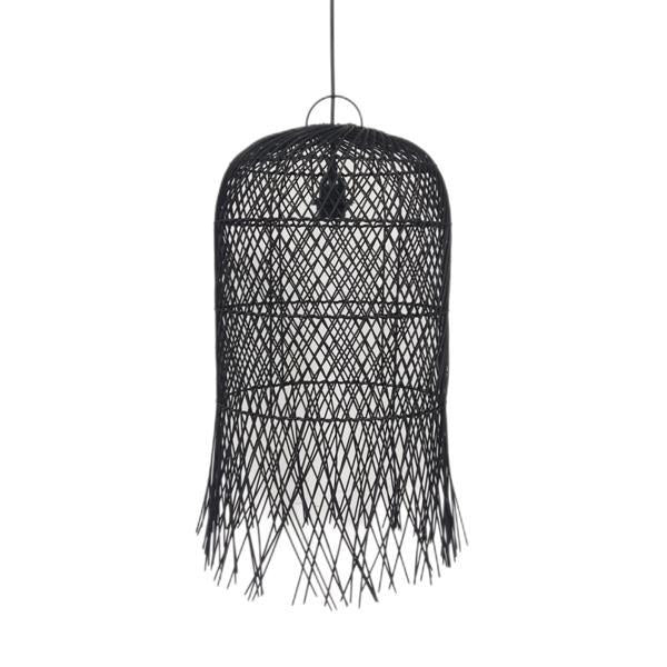Φωτιστικό Κρεμαστό Μονόφωτο E27 Max 60W Ø33x210mm Rattan Λευκό ARTE ILLUMINA Kai