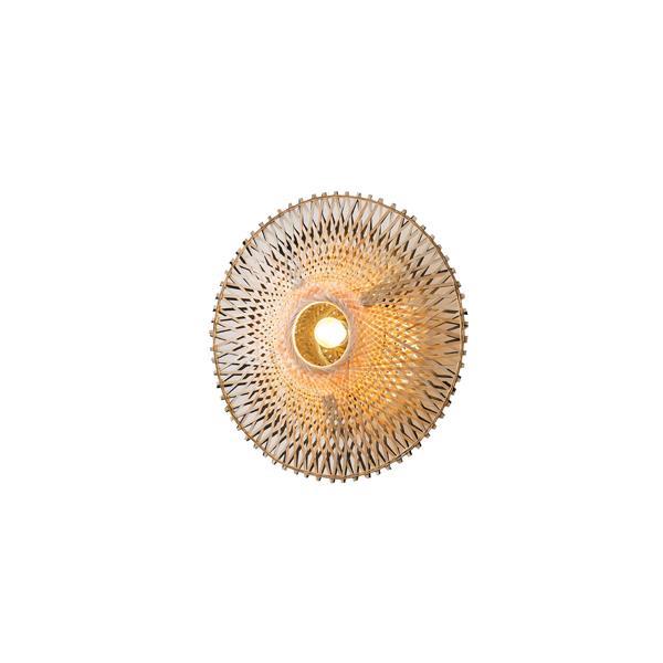 Απλίκα Τοίχου Bamboo 1xE27 Max 15W Φ400x140mm Καφέ - Μαύρο ARTE ILLUMINA Cyclone