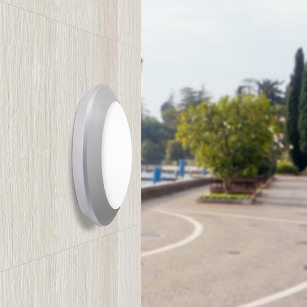 Fumagalli Berta Απλίκα Τοίχου 1xE27 ø275mm Γκρι