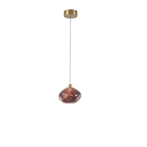 Απλίκα Τοίχου Γυαλί 4W 240Lm 3000K Φ17XH14 Χρυσό ARTE ILLUMINA Citrus