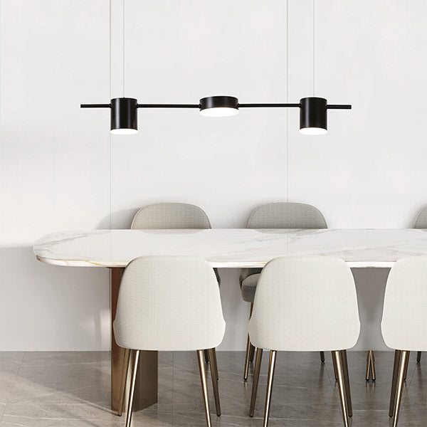 Φωτιστικό Κρεμαστό 3φωτο LED 24W 75x150 Μαύρο ARTE ILLUMINA - εικόνα 2
