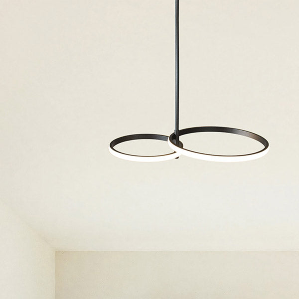Φωτιστικό Κρεμαστό 2φωτο LED 30W 600x360x250 Μαύρο ARTE ILLUMINA - εικόνα 2