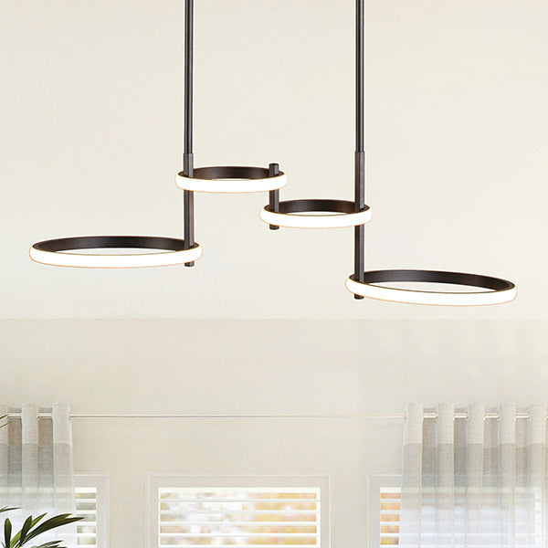 Φωτιστικό Κρεμαστό 4φωτο LED 40W 810x280x320 Μαύρο ARTE ILLUMINA - εικόνα 2
