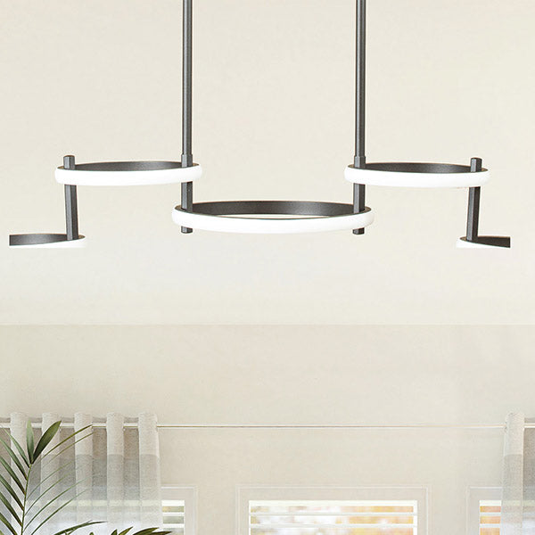 Φωτιστικό Κρεμαστό 5φωτο LED 50W 930x280x290 Μαύρο ARTE ILLUMINA - εικόνα 2