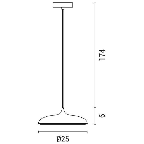 Φωτιστικό Κρεμαστό Μονόφωτο LED 10W Λευκό Φ25*H6CM, 3 CCT ARTE ILLUMINA Saturn - εικόνα 3