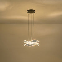 Φωτιστικό Κρεμαστό Ακρυλικό Στρογγυλό LED 24W 2160Lm 3000K Φ340x1250mm Μαύρο ARTE ILLUMINA Firenze - εικόνα 3