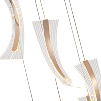 Φωτιστικό Κρεμαστό Ακρυλικό LED 60W 5400Lm 3000K Φ350x1830mm Γαλλικό Χρυσό ARTE ILLUMINA Como - εικόνα 4