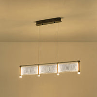 Φωτιστικό Κρεμαστό Ακρυλικό LED 40W 4320Lm 3000K 900x270x175mm Γαλλικό Χρυσό ARTE ILLUMINA Ravena - εικόνα 3