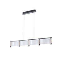 Φωτιστικό Κρεμαστό Ακρυλικό LED 60W 5400Lm 3000K 1200x270x175mm Γαλλικό Χρυσό ARTE ILLUMINA Ravena - εικόνα 2
