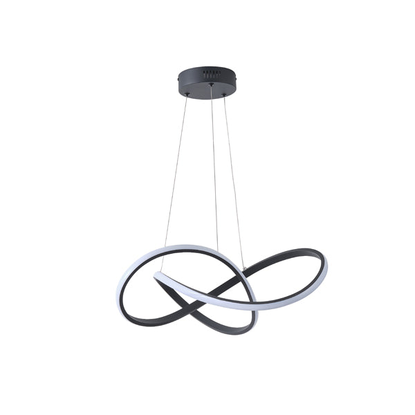 Φωτιστικό Κρεμαστό Αλουμίνιο Στρογγυλό LED 30W 1400Lm 3000K Φ600x1200mm Μαύρο ARTE ILLUMINA Venus - εικόνα 2