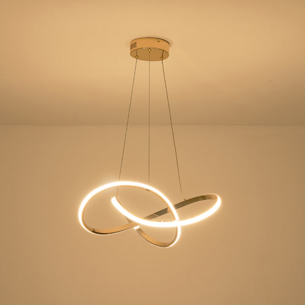 Φωτιστικό Κρεμαστό Αλουμίνιο Στρογγυλό LED 30W 2000Lm 3000K Φ600x1200mm Χρυσό ARTE ILLUMINA Venus - εικόνα 3