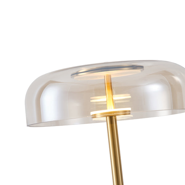 Φωτιστικό Επιδαπέδιο Μέταλλο - Γυαλί LED 8W 960Lm 3000K Φ300x1352x90mm Κονιάκ ARTE ILLUMINA Lobby - εικόνα 4