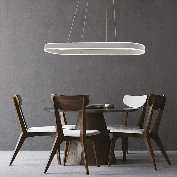 Φωτιστικό Κρεμαστό Γραμμικό LED 55W 3000κ 900x300x1200 Λευκό ARTE ILLUMINA - εικόνα 2