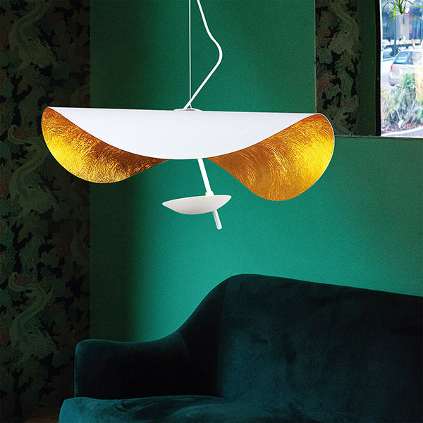 Φωτιστικό Κρεμαστό LED 12W Φ60x130 3CCT Χρυσό - Λευκό ARTE ILLUMINA - εικόνα 2