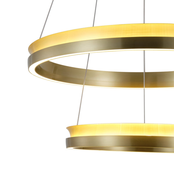 Φωτιστικό Κρεμαστό Στρογγυλή LED 80W 4800Lm 3000K 600x1500mm Χρυσό ARTE ILLUMINA Serenity - εικόνα 4