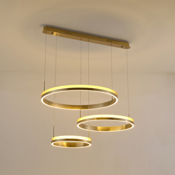 Φωτιστικό Κρεμαστό Οβάλ LED 135W 8100Lm 3000K Φ1060x1500mm Χρυσό ARTE ILLUMINA Serenity - εικόνα 3