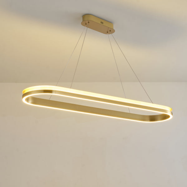 Φωτιστικό Κρεμαστό Γραμμικό LED 60W 3600Lm 3000K 1200x1500mm Χρυσό ARTE ILLUMINA Serenity - εικόνα 2