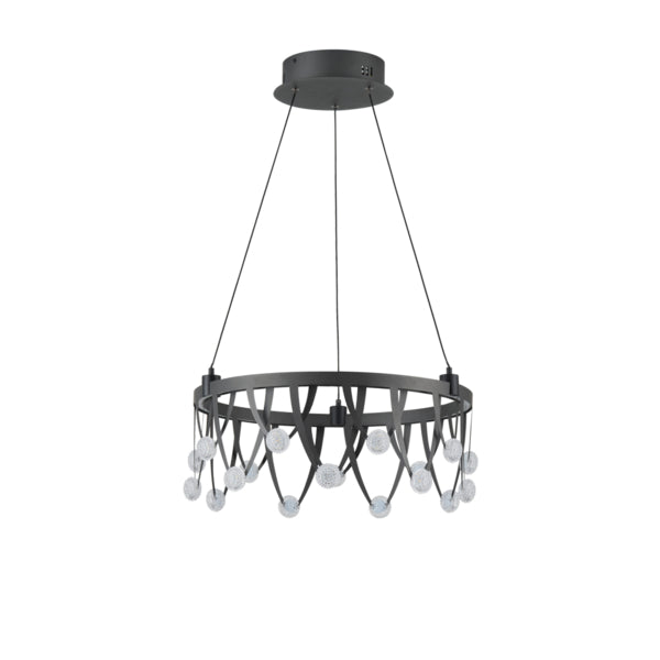 Φωτιστικό Κρεμαστό Οβάλ LED 30W 1800Lm 3000K Φ470x1500mm Μαύρο ARTE ILLUMINA Levate - εικόνα 3