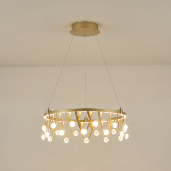 Φωτιστικό Κρεμαστό Οβάλ LED 50W 3000Lm 3000K Φ600x1500mm Χρυσό ARTE ILLUMINA Levate - εικόνα 3