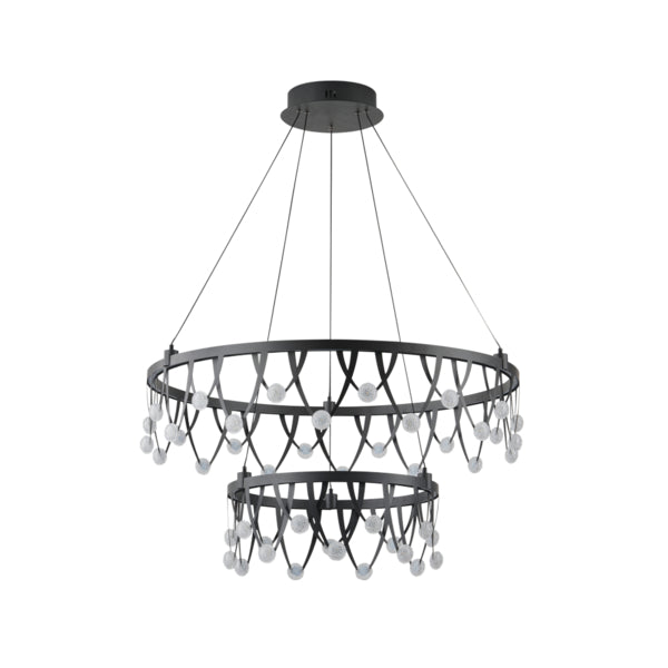 Φωτιστικό Κρεμαστό Οβάλ LED 85W 5100Lm 3000K Φ800mm Μαύρο ARTE ILLUMINA Levate - εικόνα 2
