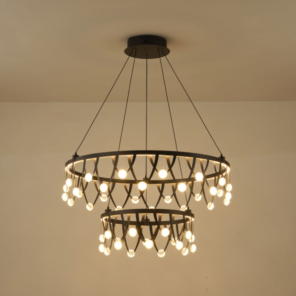Φωτιστικό Κρεμαστό Οβάλ LED 85W 5100Lm 3000K Φ800mm Μαύρο ARTE ILLUMINA Levate - εικόνα 3