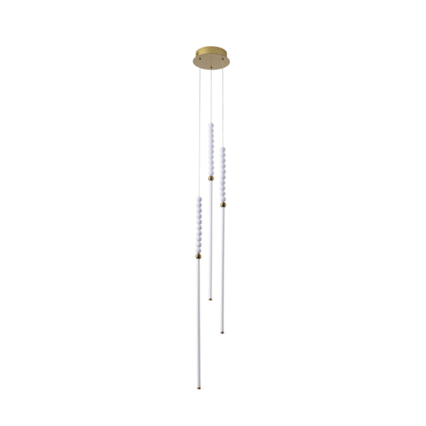 Φωτιστικό Κρεμαστό LED 33W 1980Lm 3000K 200x2000mm Λευκό - Χρυσό ARTE ILLUMINA Pearlette - εικόνα 2