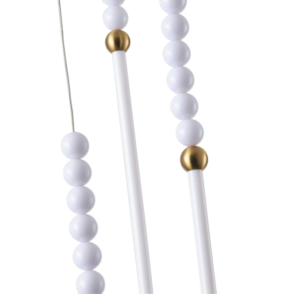 Φωτιστικό Κρεμαστό LED 33W 1980Lm 3000K 200x2000mm Λευκό - Χρυσό ARTE ILLUMINA Pearlette - εικόνα 4