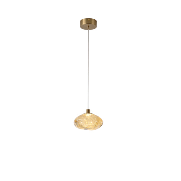 Φωτιστικό Κρεμαστό Γυαλί 4W 240Lm 3000K L15XH150 Χρυσό ARTE ILLUMINA Citrus - εικόνα 2