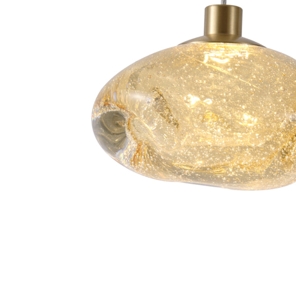Φωτιστικό Κρεμαστό Γυαλί 4W 240Lm 3000K L15XH150 Χρυσό ARTE ILLUMINA Citrus - εικόνα 3